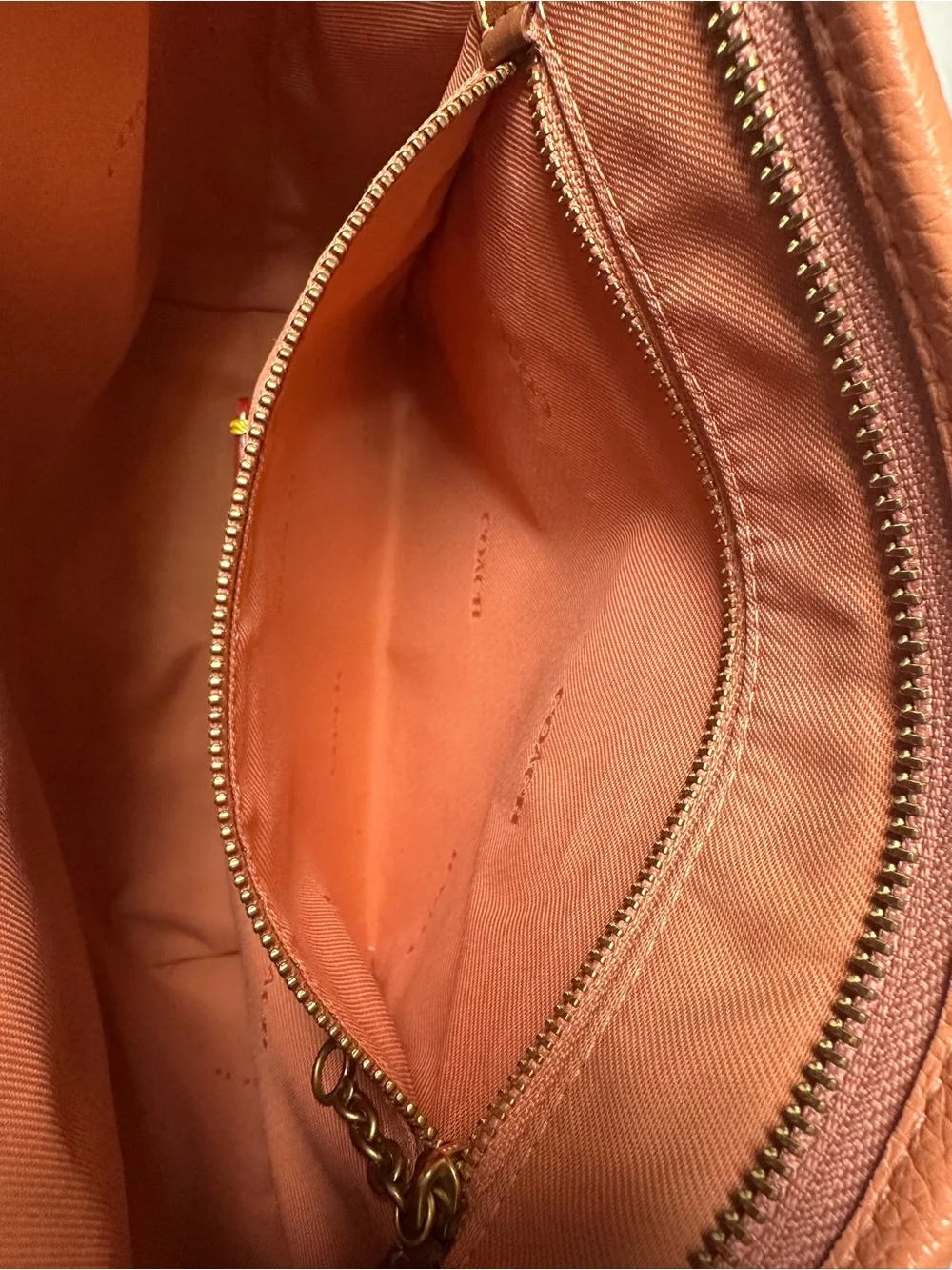 Coach Coral Orange Pebbled Leather Small Dufflet Shoulder Bag